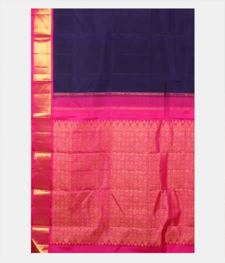 Blue Handwoven Kanjivaram Silk Saree T2577764