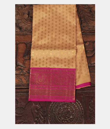 Light Beige Handwoven Kanjivaram Silk Kids Pavadai  LH10991-image