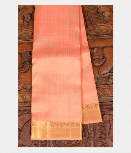 Peach Handwoven Kanjivaram Silk Saree T260969-image
