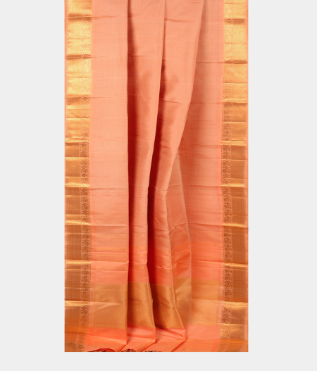 Peach Handwoven Kanjivaram Silk Saree T2609692