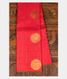 Orangish Pink Handwoven Kanjivaram Silk Saree T2609751