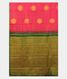 Orangish Pink Handwoven Kanjivaram Silk Saree T2609754