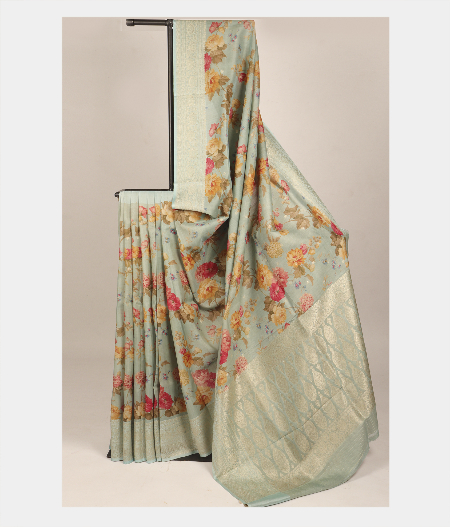 Blue Banaras Kathan Silk Saree T256806-image