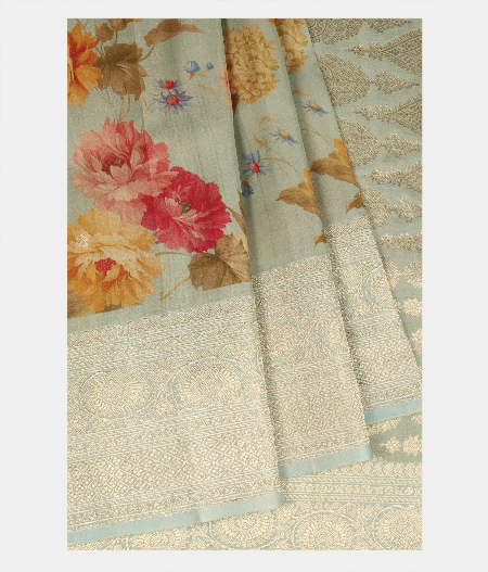 Blue Banaras Kathan Silk Saree T2568062