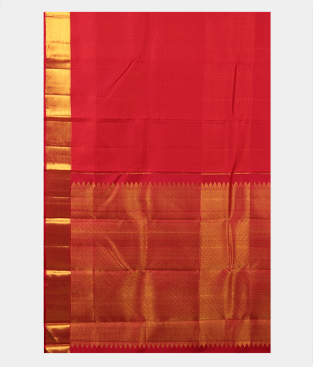 Red Handwoven Kanjivaram Silk Saree T2274234