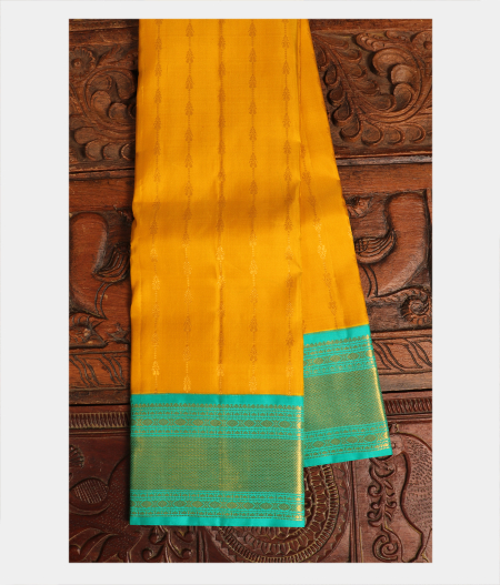 Yellow Handwoven Kanjivaram Silk Saree T260619-image