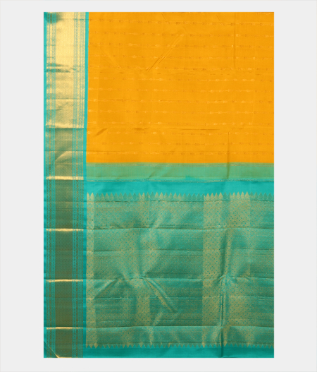 Yellow Handwoven Kanjivaram Silk Saree T2606194