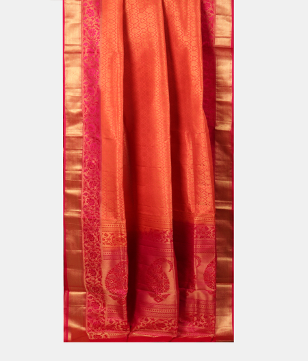 Dark Peach Soft Silk Saree T2449912
