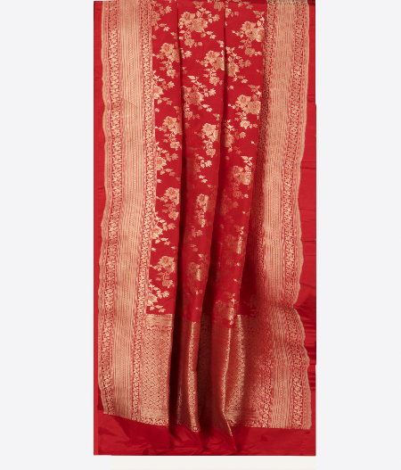 Red Banaras Silk Saree T2547552