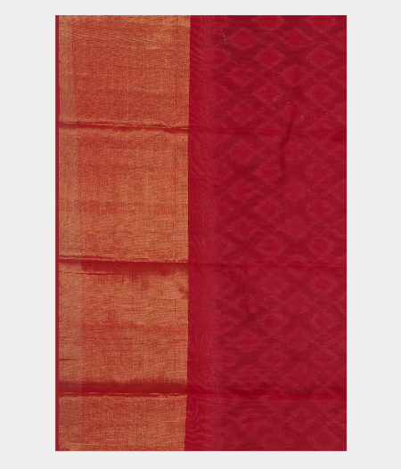 Grey Pochampalli Silk Cotton Saree T2627393