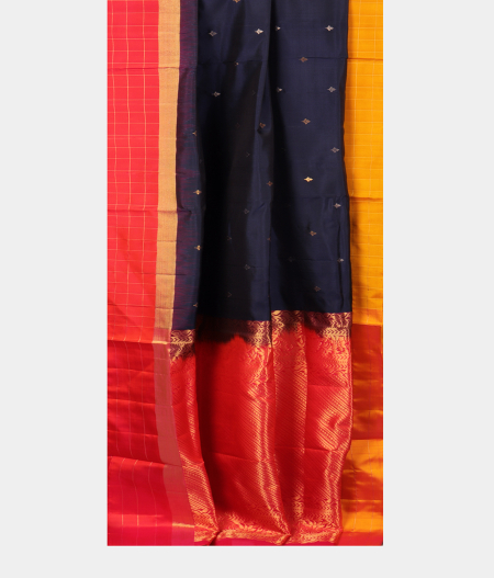 Midnight Blue Soft Silk Saree T2432952