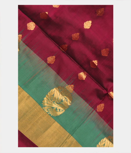 Burgundy Soft Silk Saree T261912-image