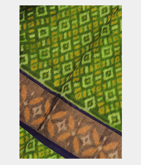 Green Pochampalli Silk Cotton Saree T262749-image