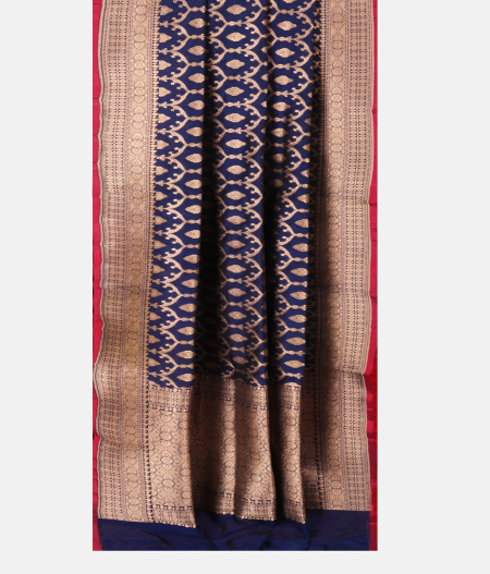 Blue Banaras Silk Saree T2547612
