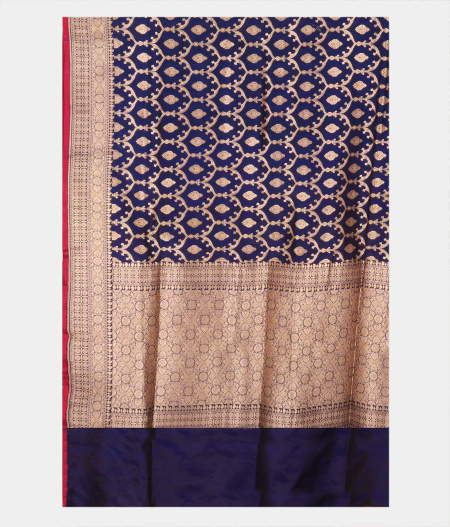 Blue Banaras Silk Saree T2547614