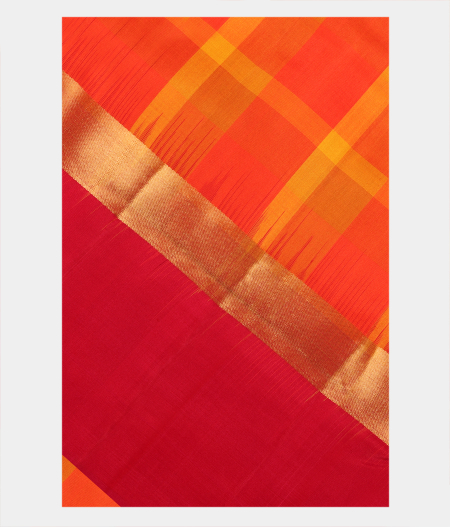 Orange and Yellow Soft Silk Saree T262298-image