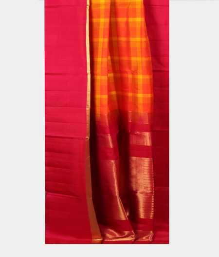 Orange and Yellow Soft Silk Saree T2622982