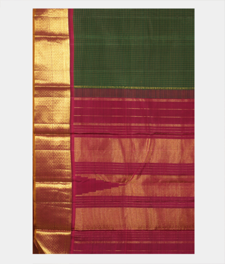Green Handwoven Kanjivaram Silk Saree T2388914