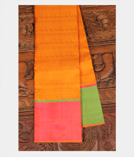 Yellow Handwoven Kanjivaram Silk Saree T260542-image