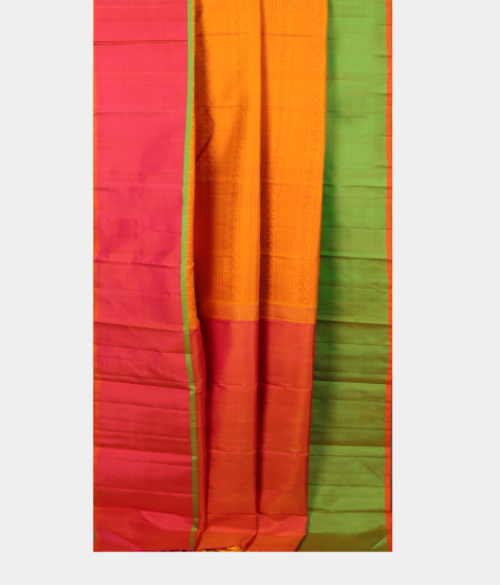 Yellow Handwoven Kanjivaram Silk Saree T2605422