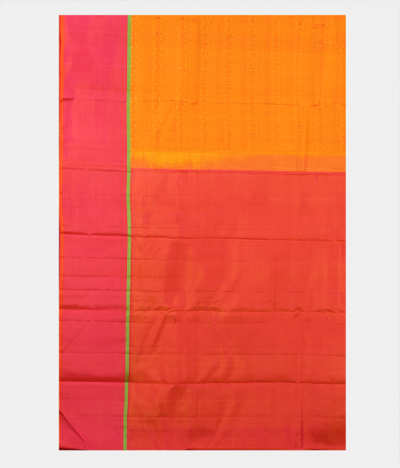 Yellow Handwoven Kanjivaram Silk Saree T2605424