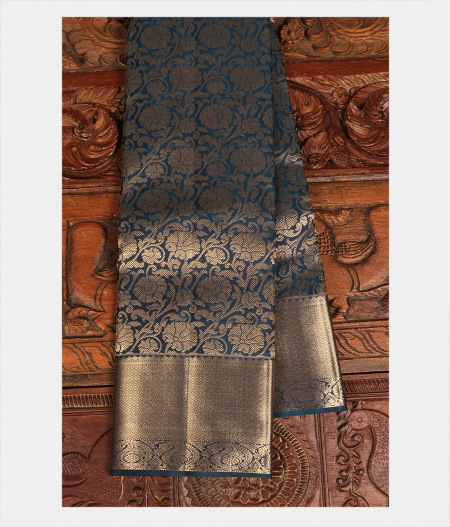 Blue Handwoven Kanjivaram Silk Saree T253189-image