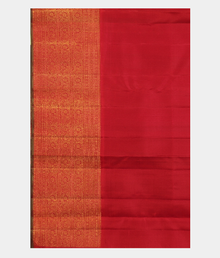 Bottle Green Handwoven Kanjivaram Silk Saree T2574513