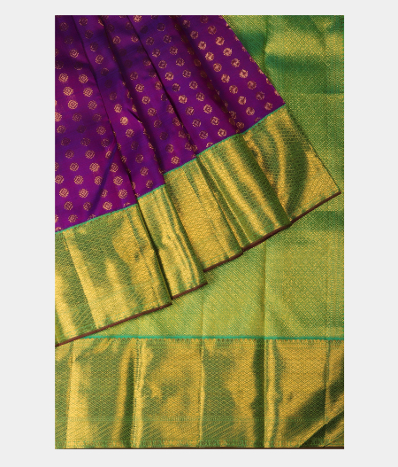 Purple Handwoven Kanjivaram Silk Saree T2574702