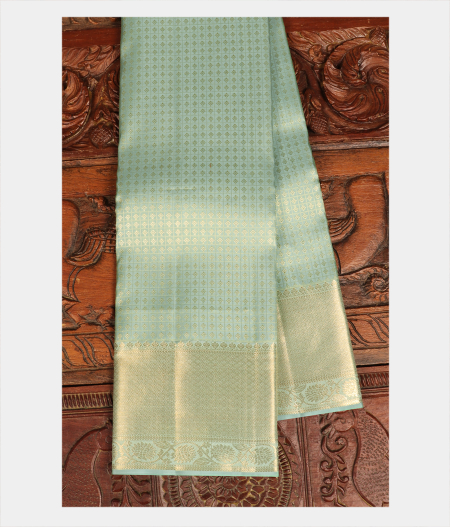 Light Blue Handwoven Kanjivaram Silk Saree T259686-image