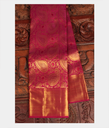 Purple Handwoven Kanjivaram Silk Saree T235962-image