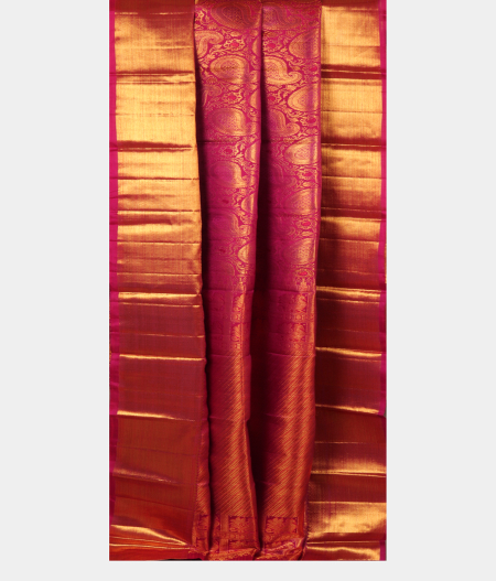 Purple Handwoven Kanjivaram Silk Saree T2359622
