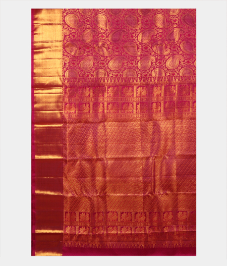 Purple Handwoven Kanjivaram Silk Saree T2359624