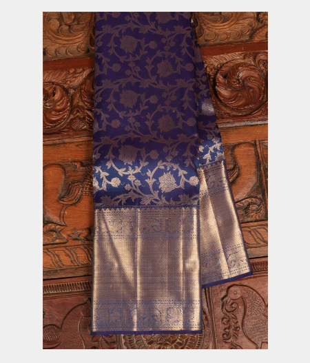 Blue Handwoven Kanjivaram Silk Saree T253210-image