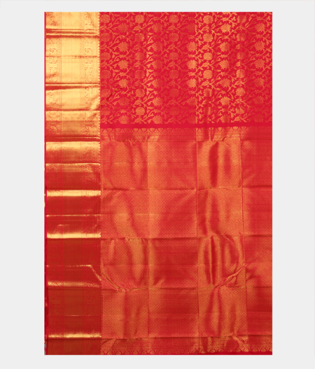 Red Handwoven Kanjivaram Silk Saree T2477634