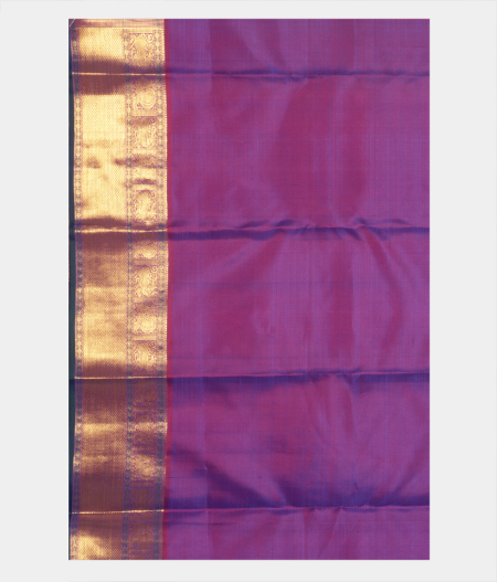 Peacock Blue Handwoven Kanjivaram Silk Saree T2407493