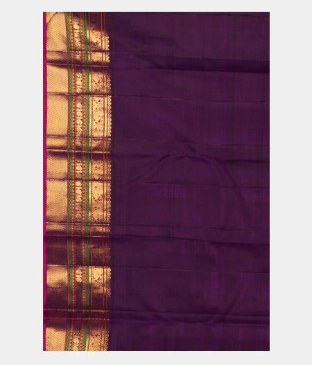 Pinkish Orange Handwoven Kanjivaram Silk Saree T2574534