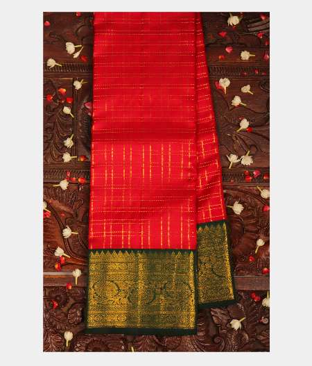 Red Handwoven Kanjivaram Silk Saree T251948-image