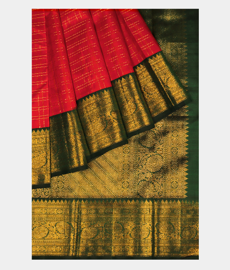 Red Handwoven Kanjivaram Silk Saree T2519483