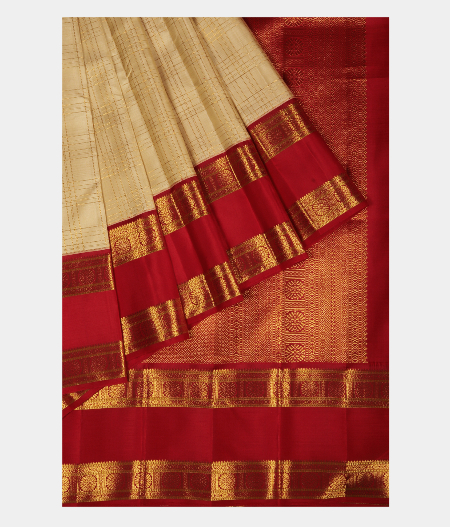 Beige Handwoven Kanjivaram Silk Saree T2516783