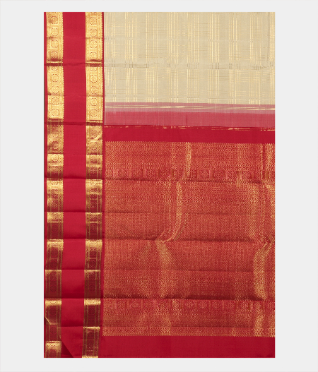 Beige Handwoven Kanjivaram Silk Saree T2516785