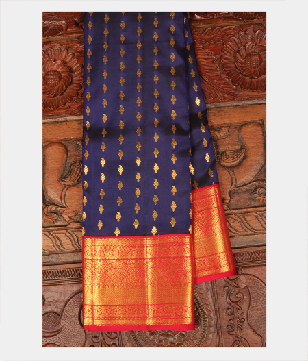 Blue Handwoven Kanjivaram Silk Saree T265330-image