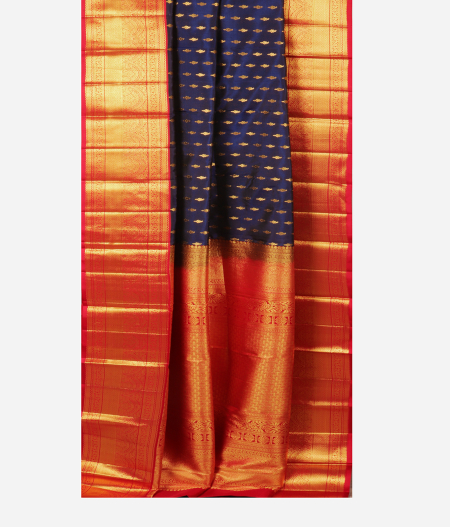 Blue Handwoven Kanjivaram Silk Saree T2653302