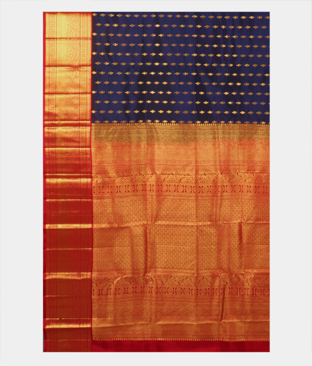 Blue Handwoven Kanjivaram Silk Saree T2653304