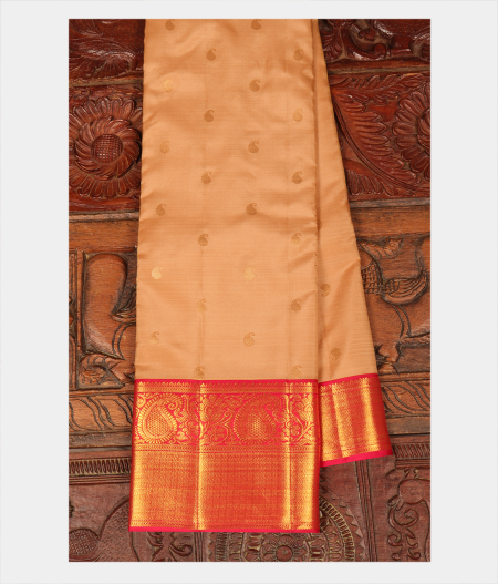 Beige Handwoven Kanjivaram Silk Saree T265332-image