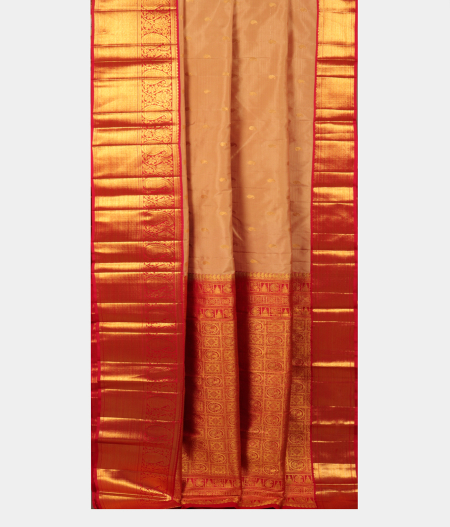 Beige Handwoven Kanjivaram Silk Saree T2653322