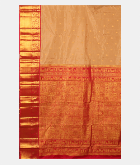 Beige Handwoven Kanjivaram Silk Saree T2653324