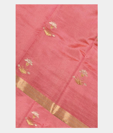 Light Pink Banaras Tissue Silk Saree T255647-image