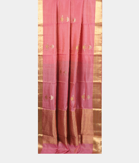 Light Pink Banaras Tissue Silk Saree T2556472