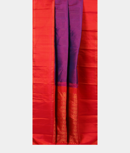 Purple Handwoven Kanjivaram Silk Saree T2657514