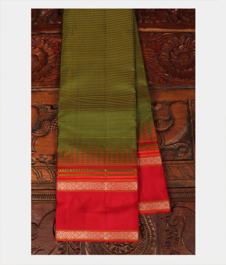 Green Handwoven Kanjivaram Silk Saree T260312-image